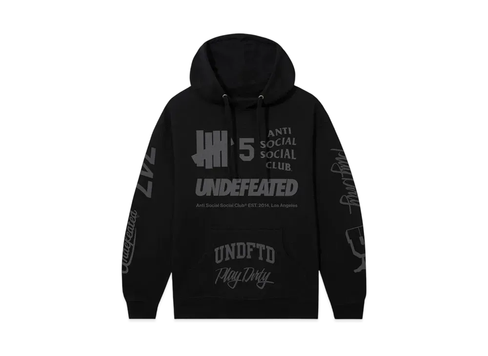 ANTI SOCIAL SOCIAL CLUB x Undefeated Schizophrenia Reflective Hoodie "Black"