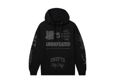 ANTI SOCIAL SOCIAL CLUB x Undefeated Schizophrenia Reflective Hoodie "Black"