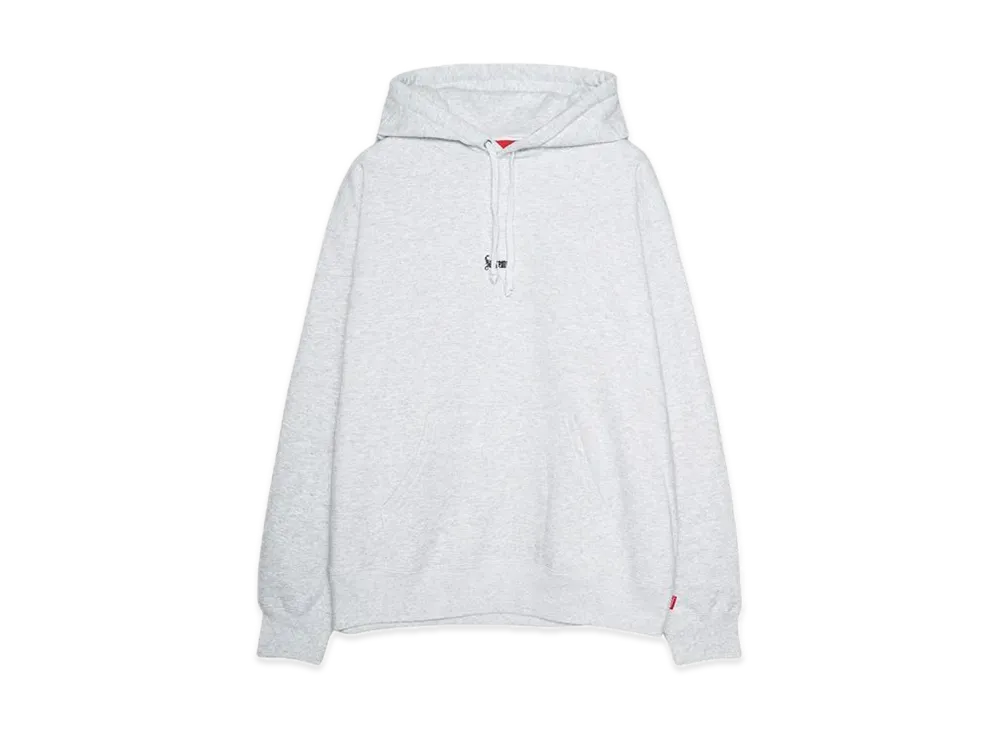 Supreme Micro Logo Hooded Sweatshirt "Ash Grey"