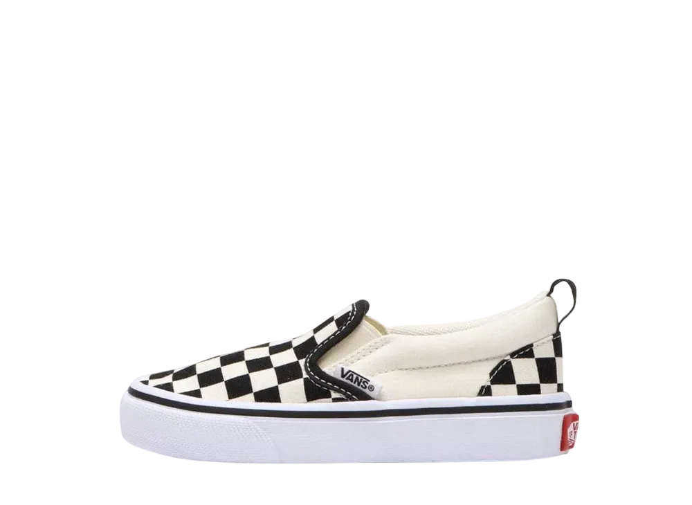 バンズ PS スリッポン "ブラック/チェックホワイト" (V98CS) (キッズ)