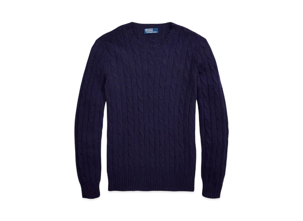 Polo Ralph Lauren Iconic Cable-Knit Casmere Sweater "Blue"