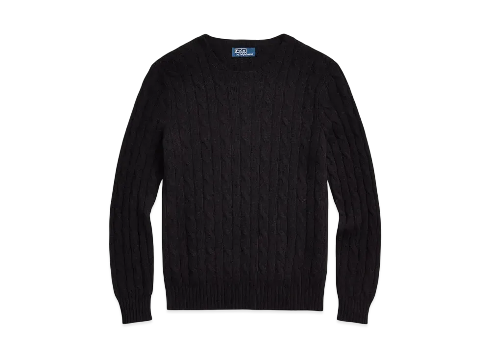 Polo Ralph Lauren Iconic Cable-Knit Casmere Sweater "Black"