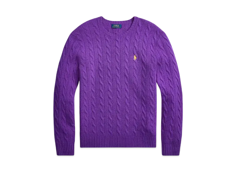 Polo Ralph Lauren Cable Wool Casmere Sweater "Purple"