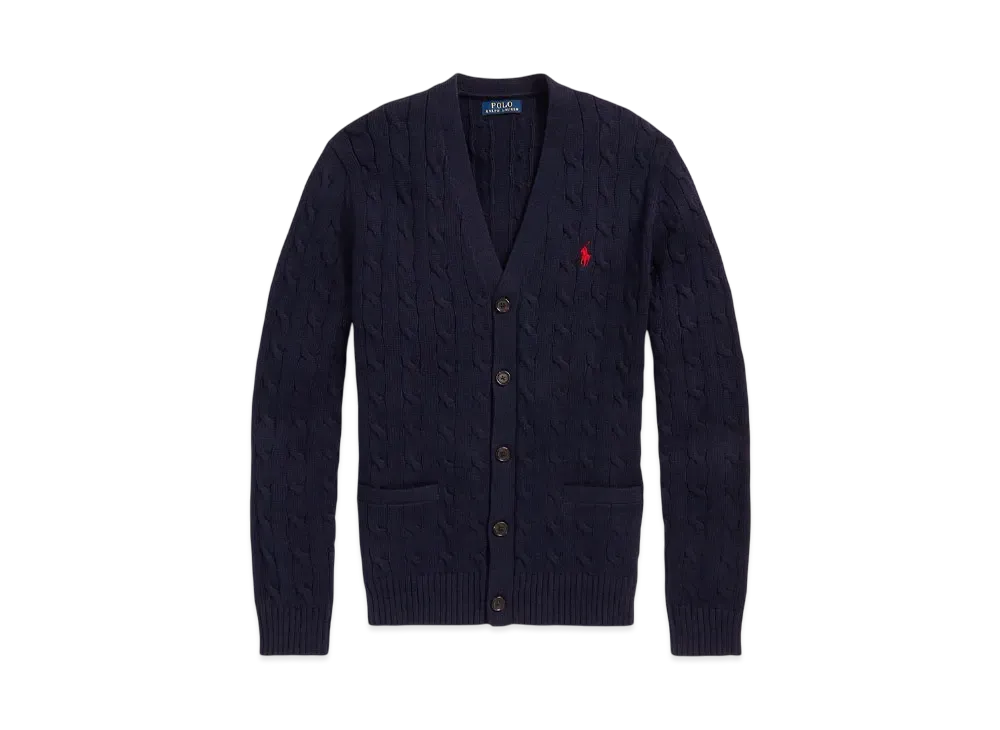 Polo Ralph Lauren Cable Knit Cotton Cardigan "Blue"