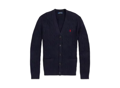 Polo Ralph Lauren Cable Knit Cotton Cardigan "Blue"