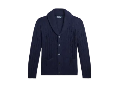 Polo Ralph Lauren Cable Knit Cashmere Cardigan "Blue"