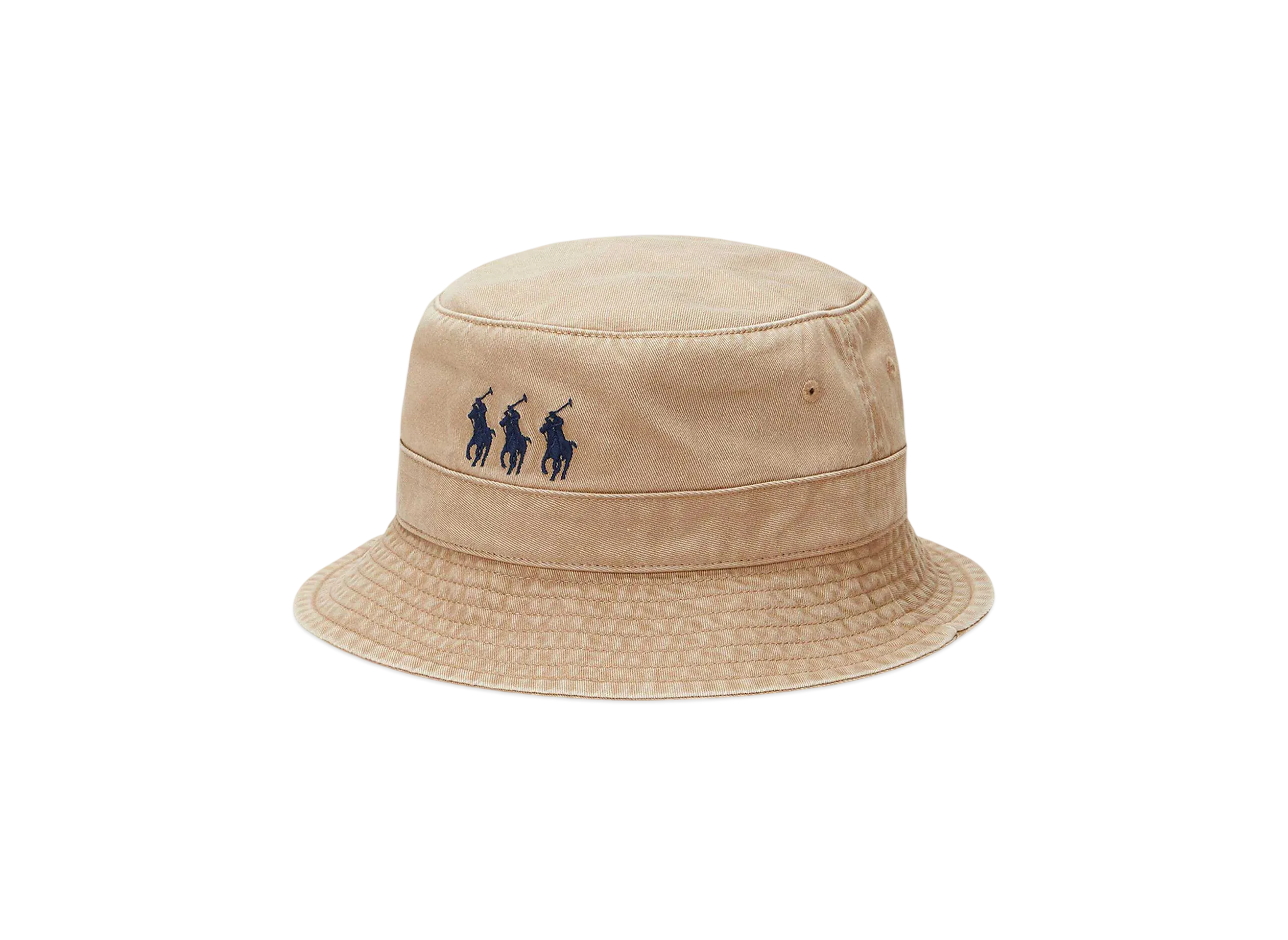 Polo Ralph Lauren Triple Pony Cotton Twill Bucket Hat "Brown"