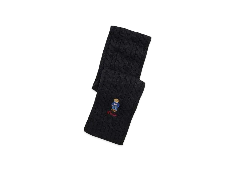 Polo Ralph Lauren Polo Bear Cable Knit Muffler "Black"