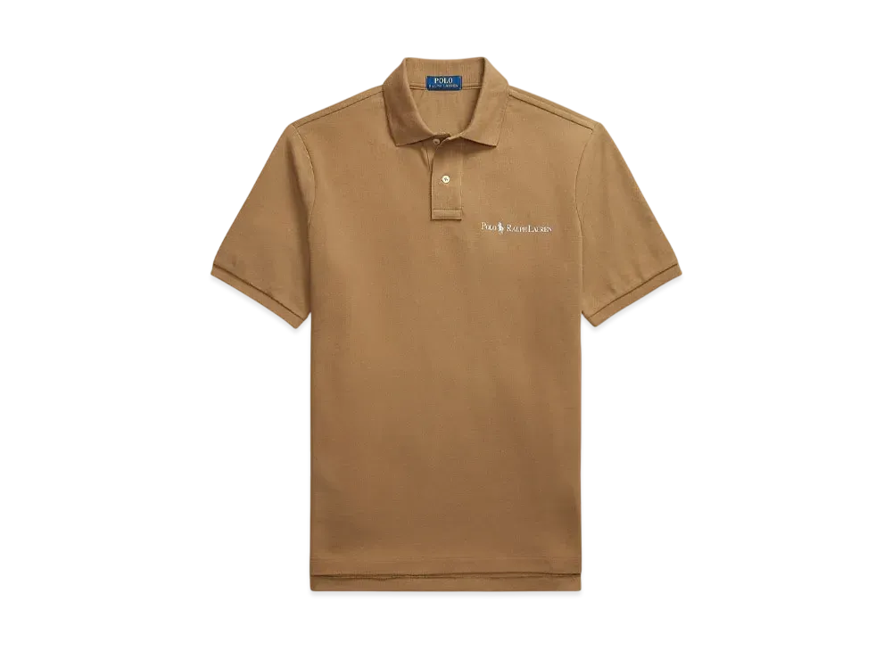 Polo Ralph Lauren Classic Fit Logo Mesh Polo Shirt "Brown"