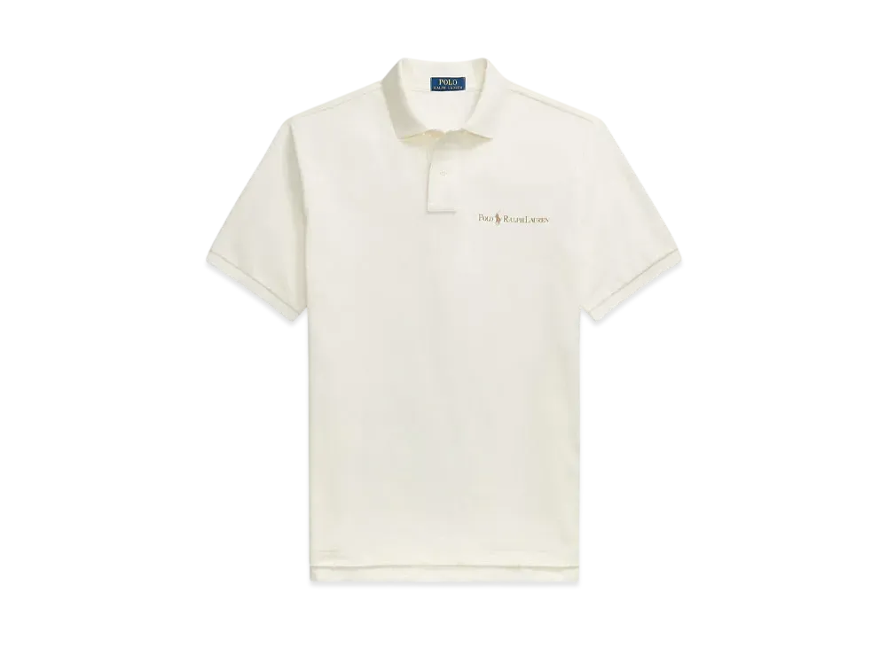 Polo Ralph Lauren Classic Fit Logo Mesh Polo Shirt "Natural"
