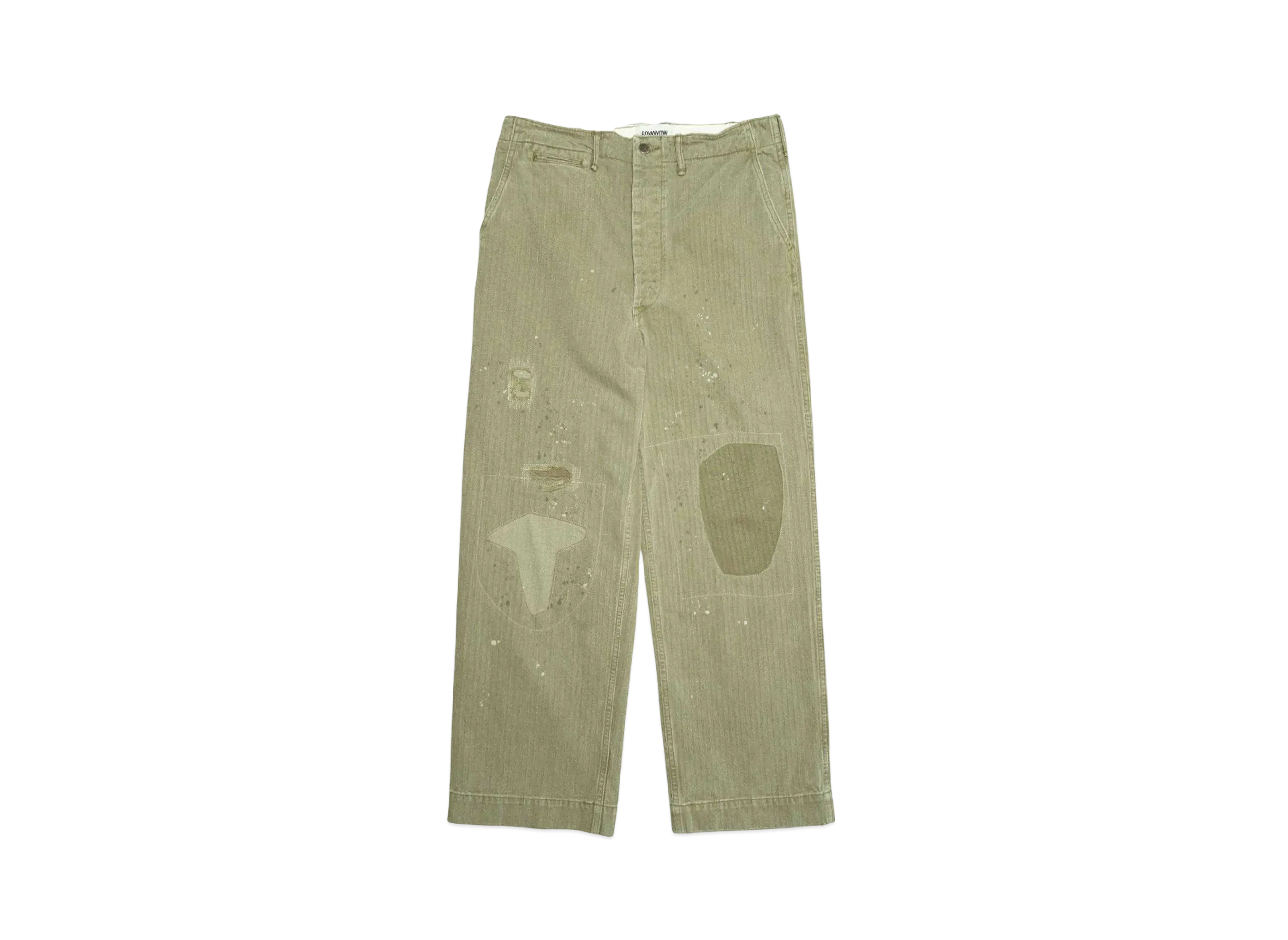 BOW WOW M43 HBT COMBAT TROUSERS "OD REPAIRED"