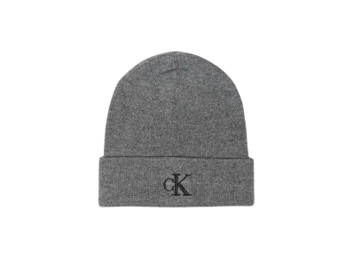 Calvin Klein Jeans MONOGRAM CUFF BEANIES "HEATHER GREY"