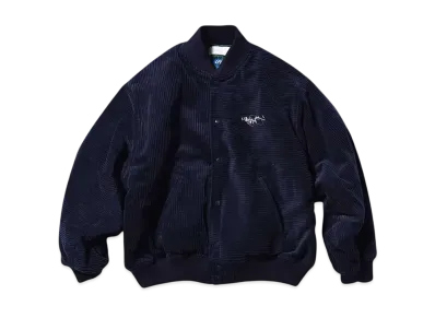 SauRas Being x LFYT CORDUROY VARSITY JACKET "NAVY"
