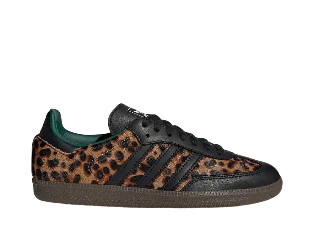 adidas Women's Samba OG "Leopard/Collegiate Green"