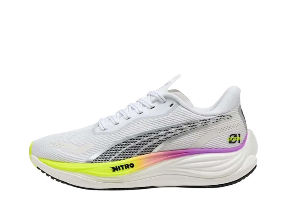プーマ ウィメンズ ヴェロシティ ニトロ3 エキデン グロー "プーマホワイト/ピュアマゼンタ/イエローアラート"