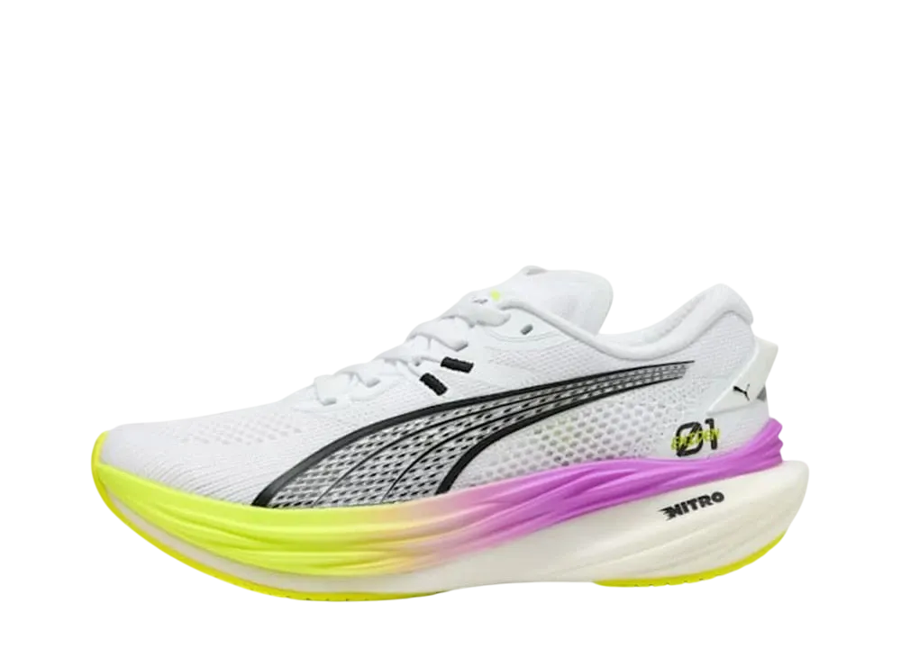Puma Women's Deviate Nitro 3 Ekiden Glow "Puma White/Pure Magenta/Yellow Alert"