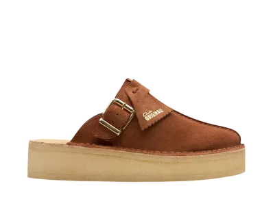 Clarks Women's Trek Wedge Mule "Mocha Suede"
