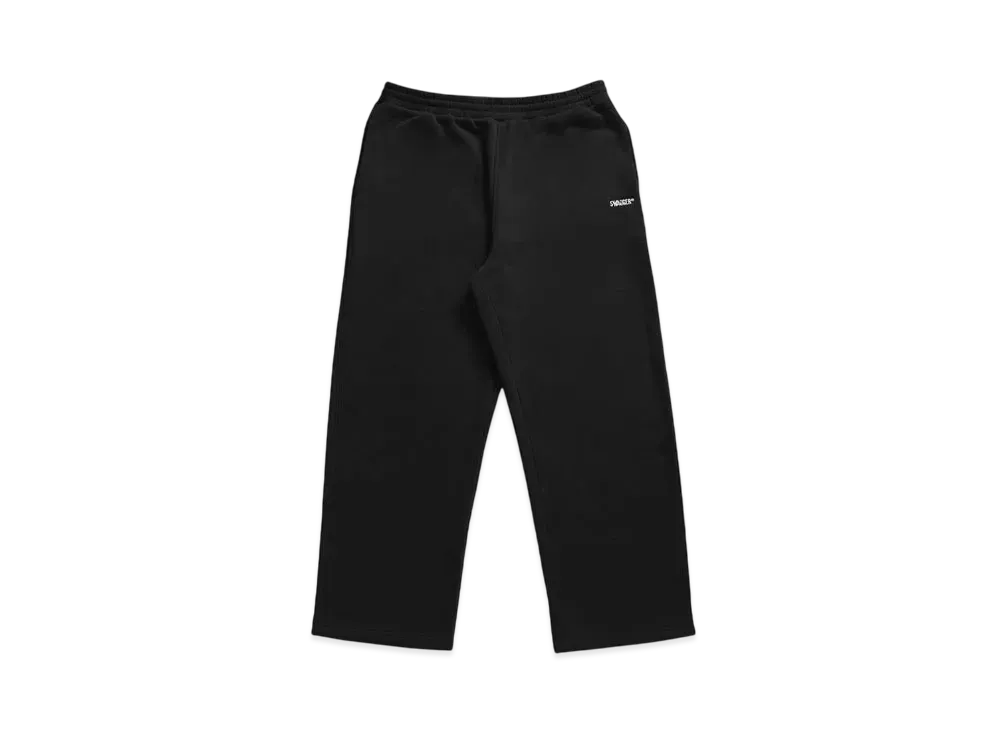 SWAGGER WIDE SWEAT PANTS "BLACK"