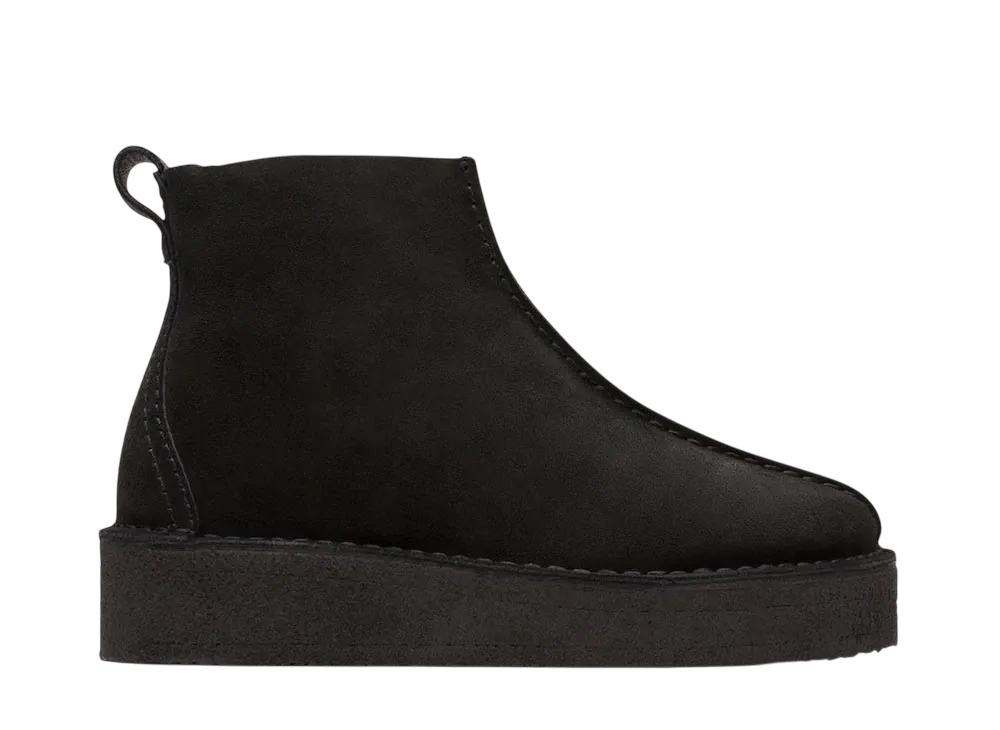 クラークス ウィメンズ トレックウェッジブーツ "ブラックスウェード"