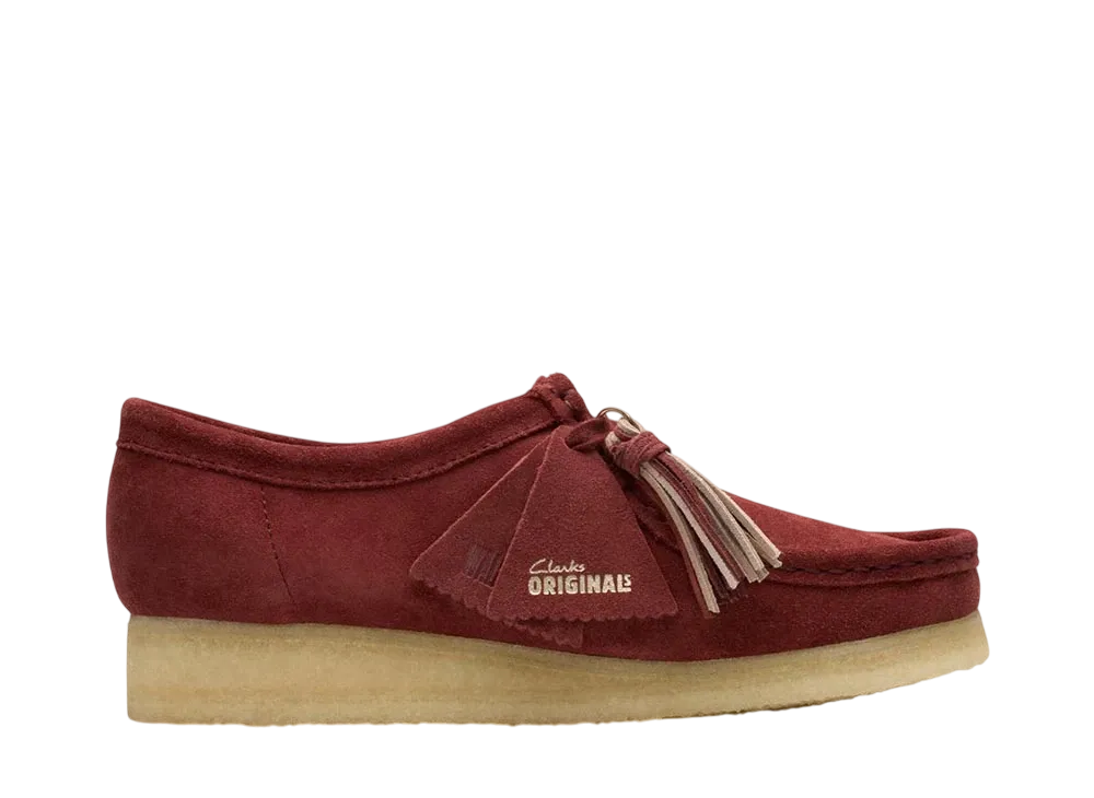 Clarks Women's Wallabee "Deep Red Suede"