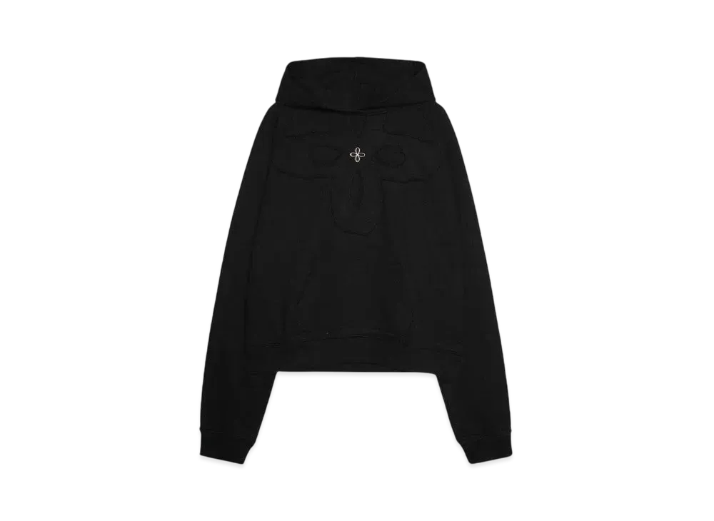 SURGERY clover logo patchs sweat hoodie "BLACK"