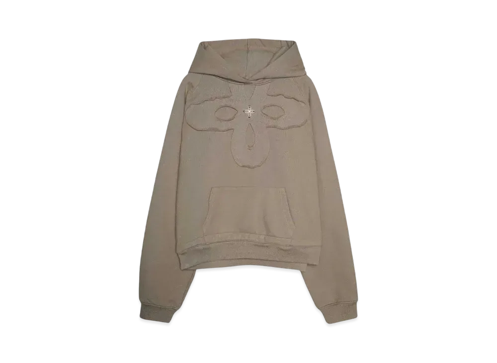 SURGERY clover logo patchs sweat hoodie "COCOA"