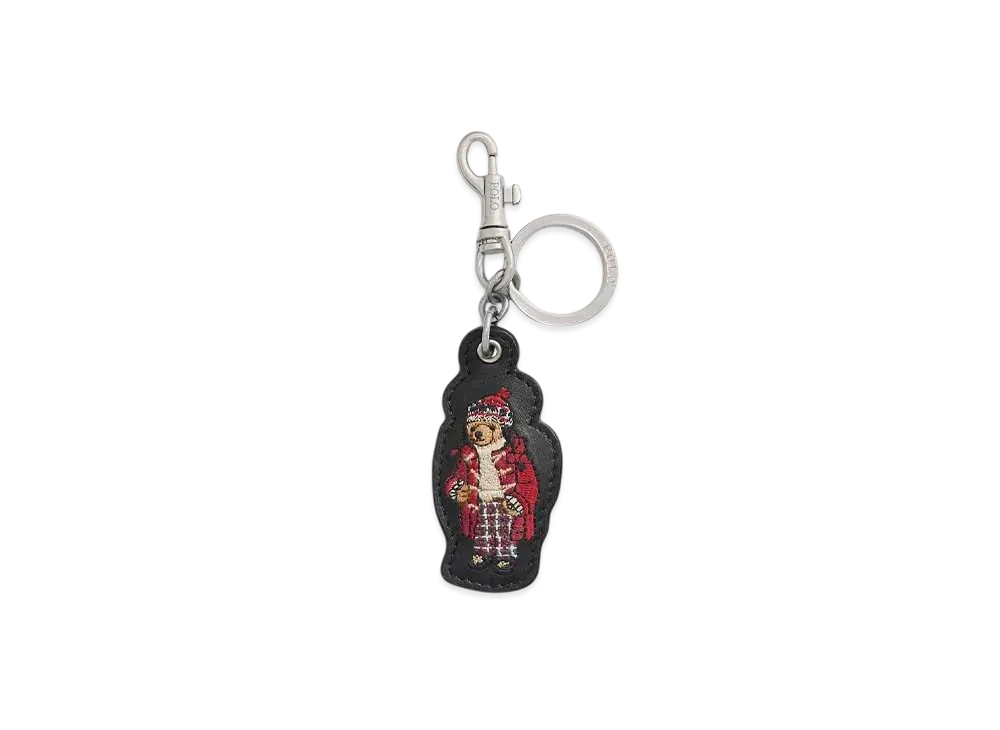 Polo Ralph Lauren Polo Bear Leather Key Fob "Black"