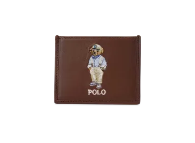 Polo Ralph Lauren Polo Bear Leather Card Case "Brown"