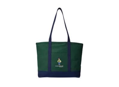 Polo Ralph Lauren Polo Bear Canvas Tote "Green"