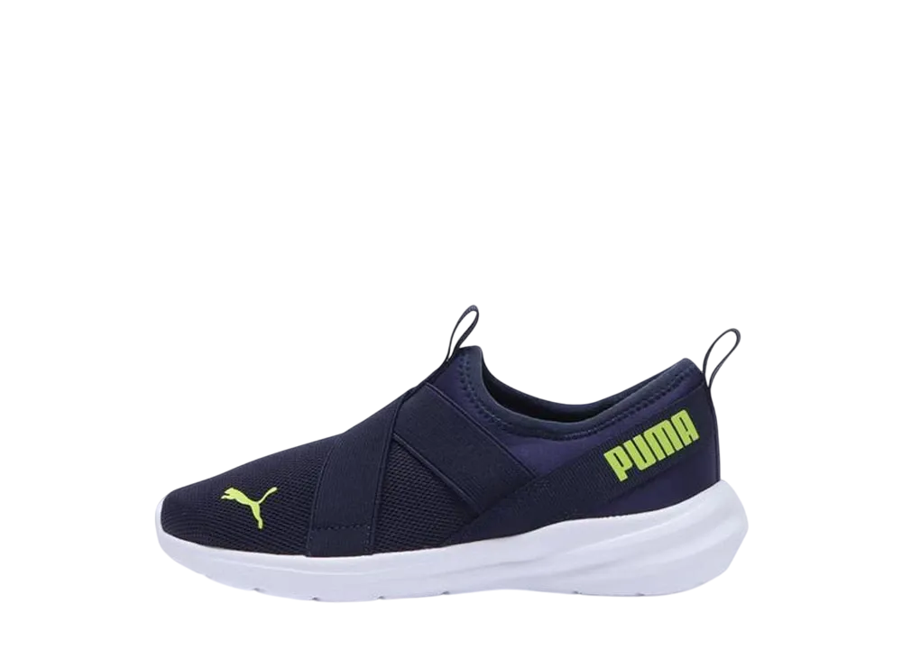 プーマ PS リッキー ランナー NU スリッポン "ネイビー/ライムパウ" (キッズ)