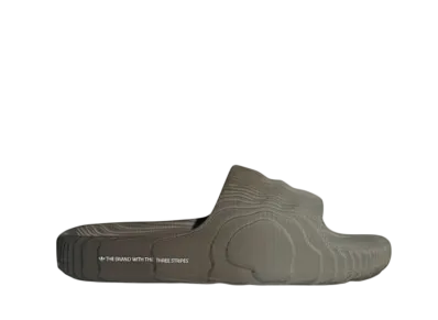 adidas Adilette 22 Slides "Silver Pebble/Shadow Olive/Off White"