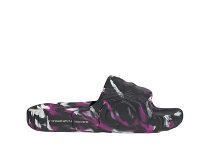 adidas Adilette 22 Slides "Carbon/Wonder White/Flash Pink"