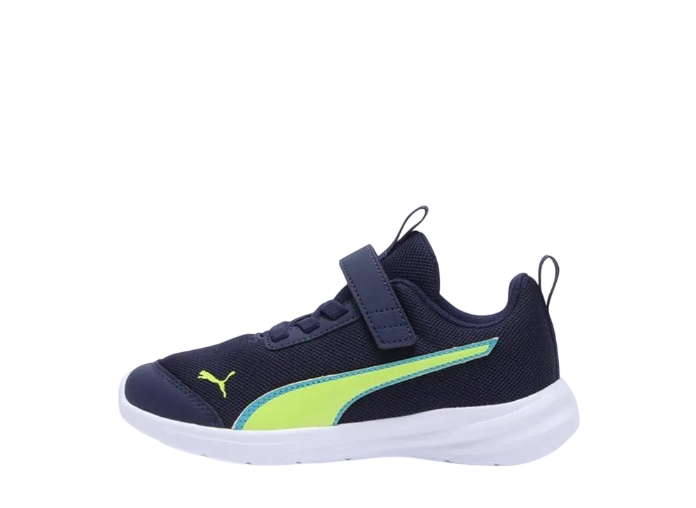 プーマ PS リッキー ランナー NU "ネイビー/ライムパウ" (キッズ)
