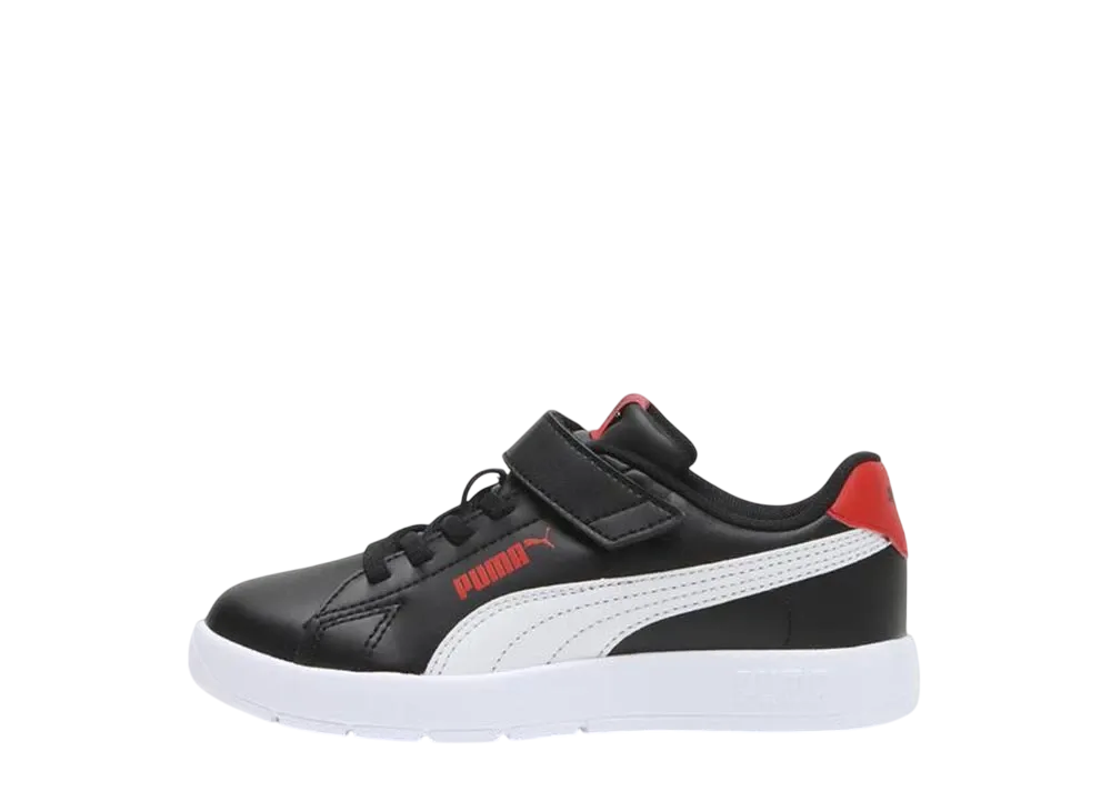 プーマ PS コートフレックス V3 NU "ブラック/ホワイト" (キッズ)