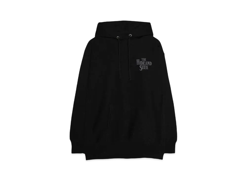 Hide and Seek The H&S Hooded Sweat Shirt(24aw) "BLACK/BLACK"