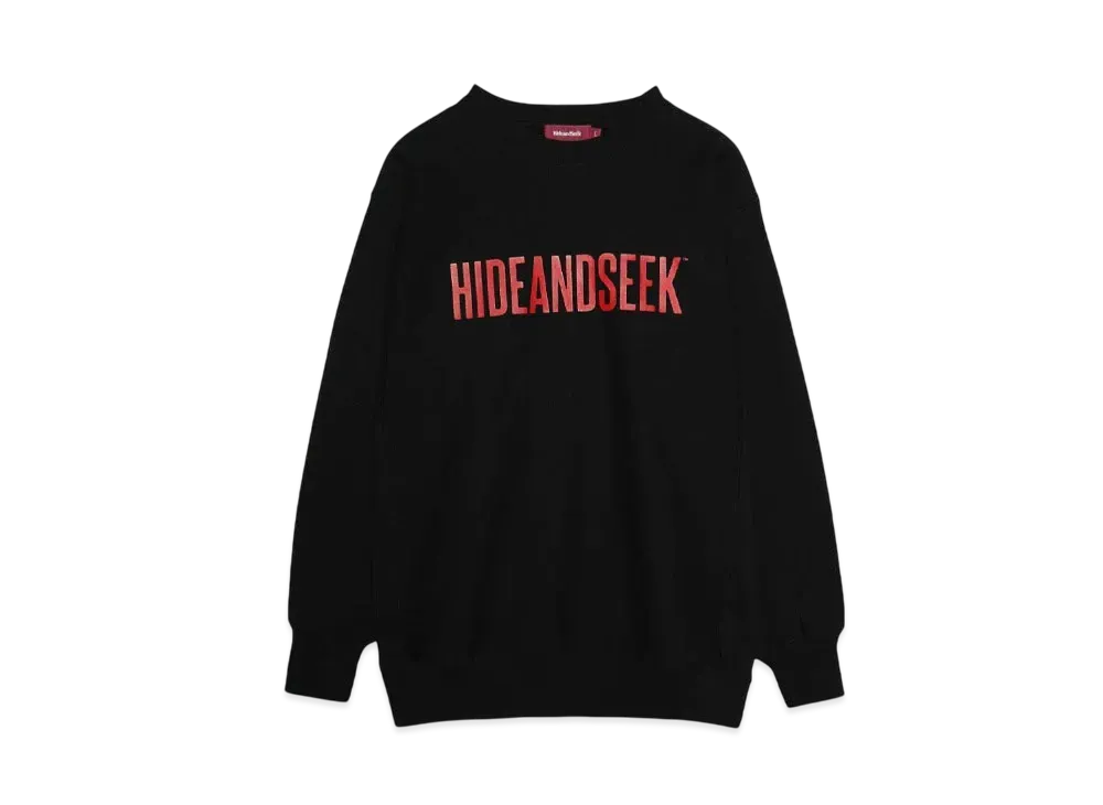 Hide and Seek The H&S Sweat Shirt(24aw) "BLACK/RED"