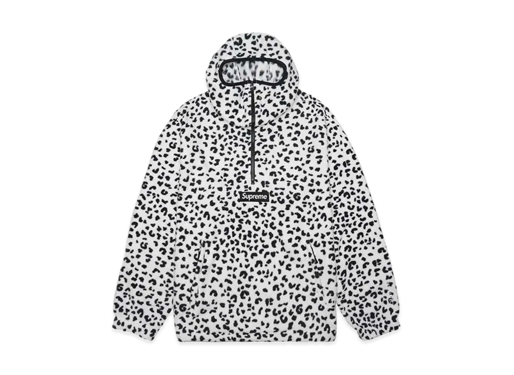 Supreme Polartec Facemask Half Zip Hooded Sweatshirt "Leopard"