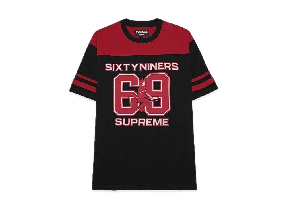 Supreme x HYSTERIC GLAMOUR 69 Football Top "Black"
