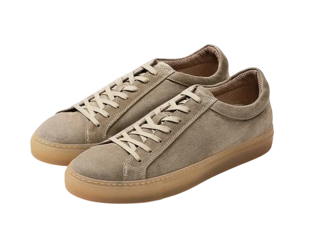 everyone Low Cut Suede Sneakers by Erik Schedin "Beige"