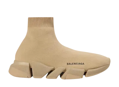 バレンシアガ スピード 2.0 モノカラー リサイクルニット スニーカー "ベージュ"