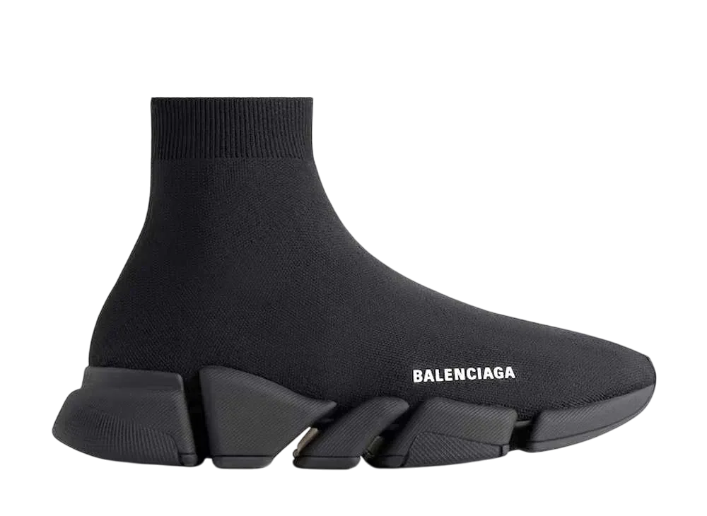 バレンシアガ スピード 2.0 リサイクルニット スニーカー "ブラック"
