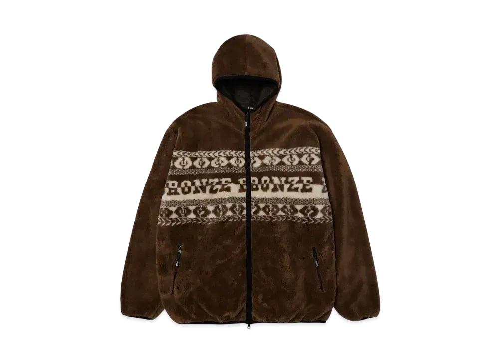 HUF x Bronze56K High Pile F/Z Fleece "Brown"