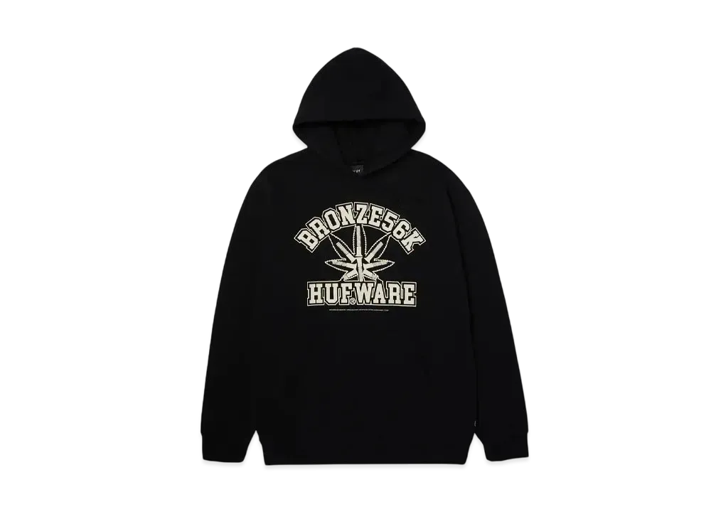 HUF x Bronze56K Plant Wear P/O Hoodie "Black"