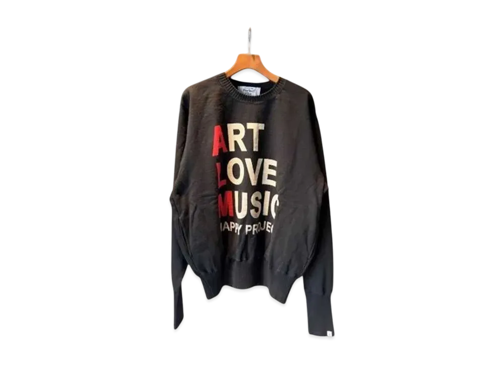 Perfect ribs Strange Sleeve Crew Neck Sweat Shirt "Black" PR434016A