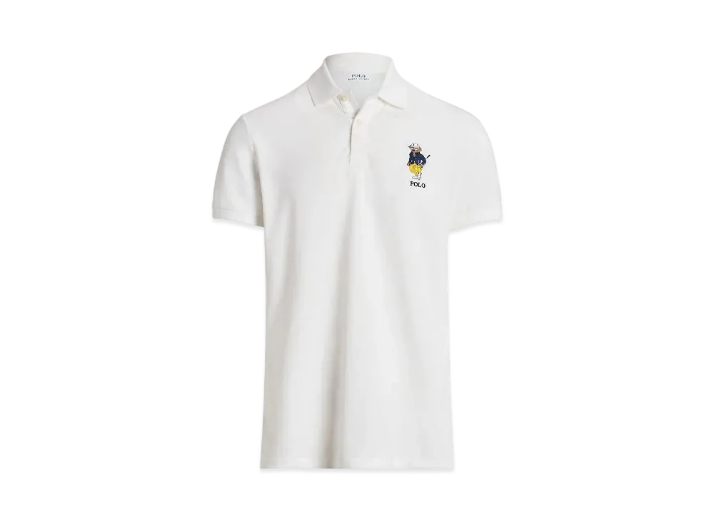 Polo Ralph Lauren Custom Slim Performance Bear Polo Shirt "White"