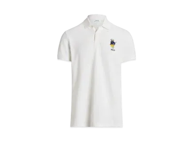 Polo Ralph Lauren Custom Slim Performance Bear Polo Shirt "White"