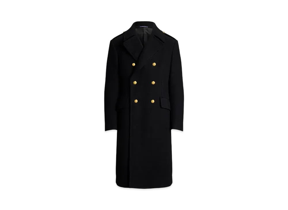 Polo Ralph Lauren Hand Tailored Wool Cashmere Top Coat "Black"