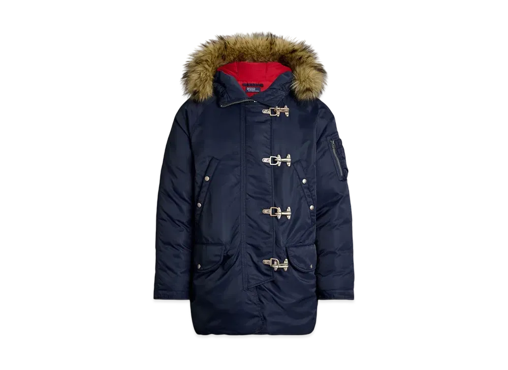 Polo Ralph Lauren Faux Fur Trim Down Parka "Navy"