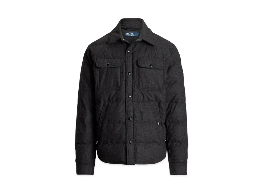 Polo Ralph Lauren Quilted Down Shirt Jacket "Gray"