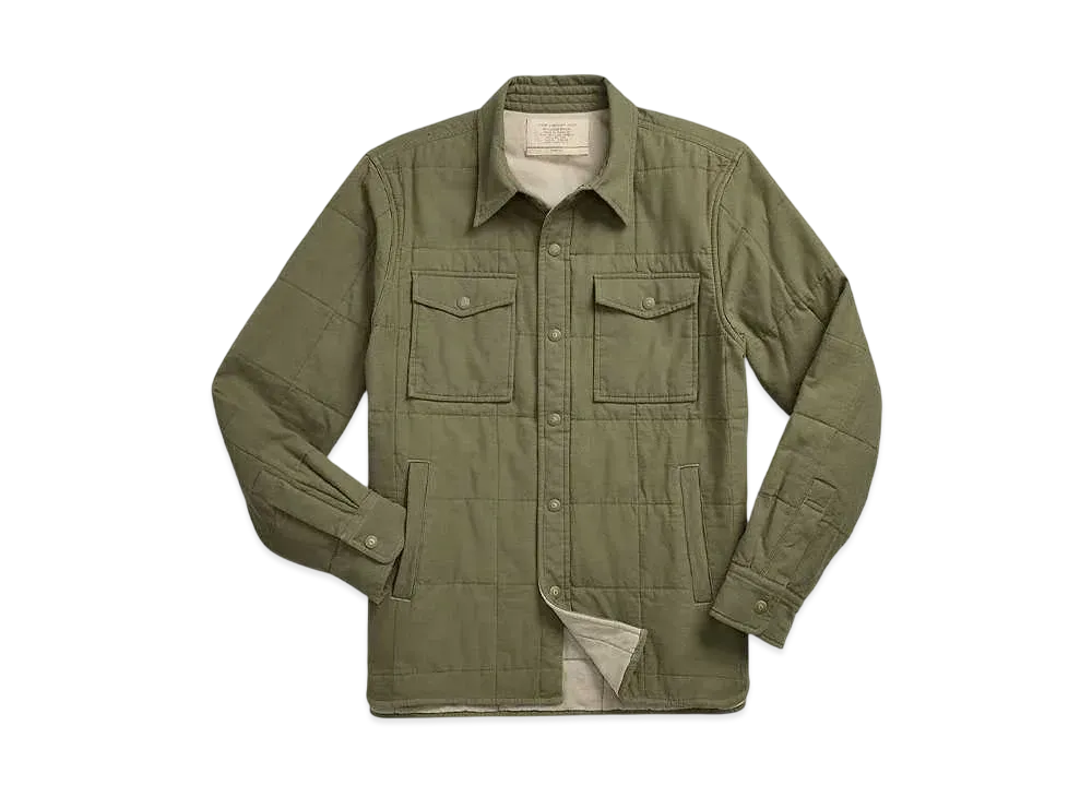 RRL Ralph Lauren Quilting Twill Shirt Jacket "Green"